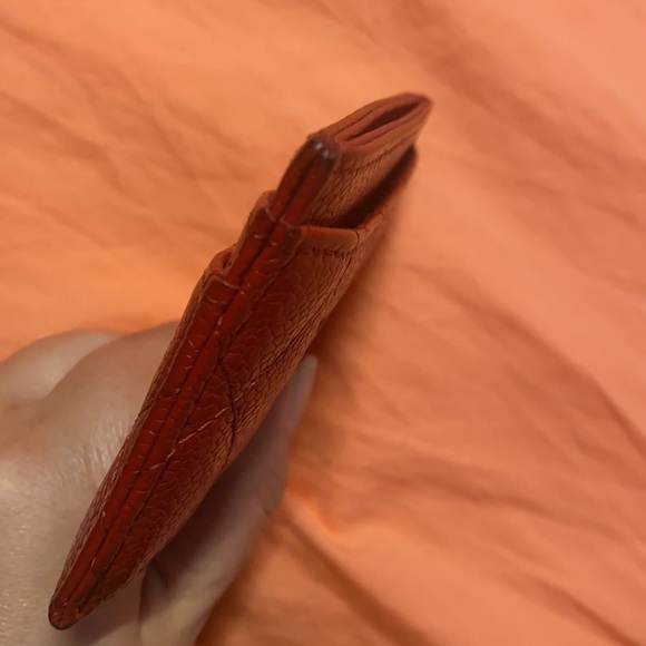 Red Leather Card Holder - Picture 3 of 7